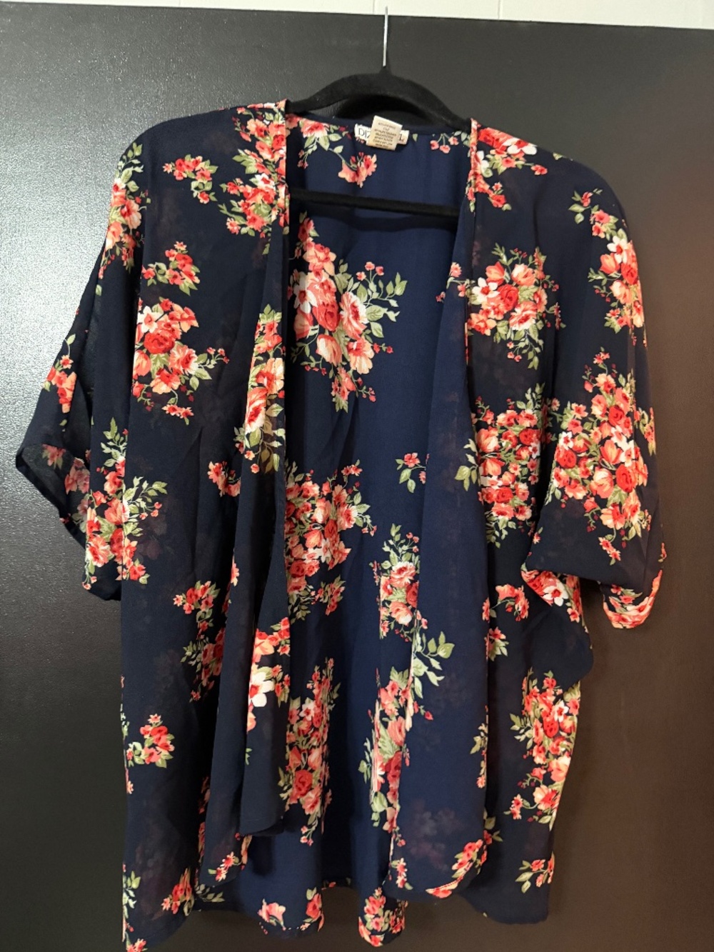 DIZZY GAL KIMONO SIZE LARGE NAVY